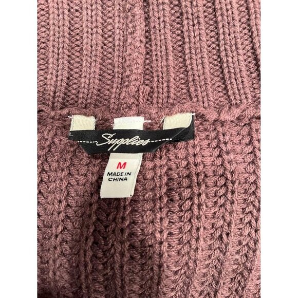 Supplies knitted distressed plum color sweater size medium - Picture 7 of 7